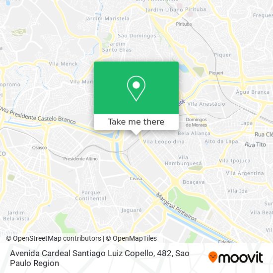 Avenida Cardeal Santiago Luiz Copello, 482 map