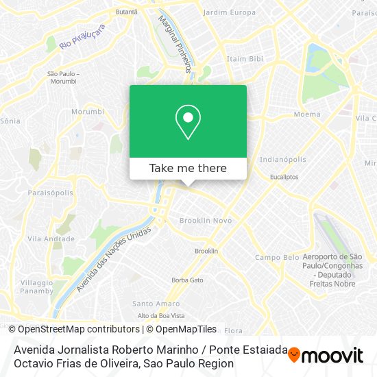 Avenida Jornalista Roberto Marinho / Ponte Estaiada Octavio Frias de Oliveira map