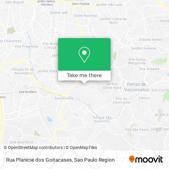 Rua Planície dos Goitacases map