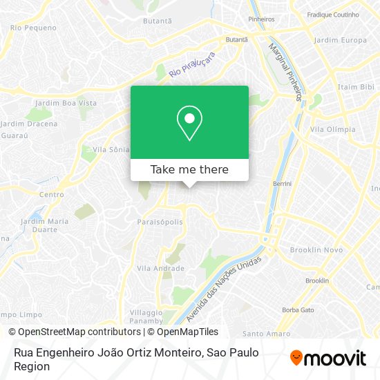 Mapa Rua Engenheiro João Ortiz Monteiro