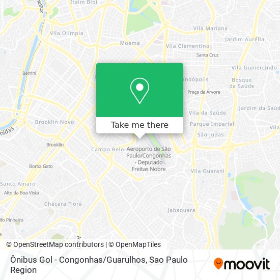 Mapa Ônibus Gol - Congonhas / Guarulhos