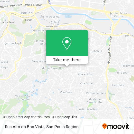 Mapa Rua Alto da Boa Vista