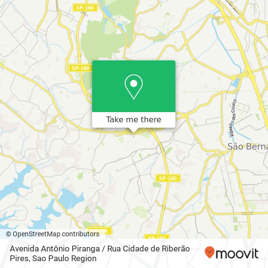 Avenida Antônio Piranga / Rua Cidade de Riberão Pires map