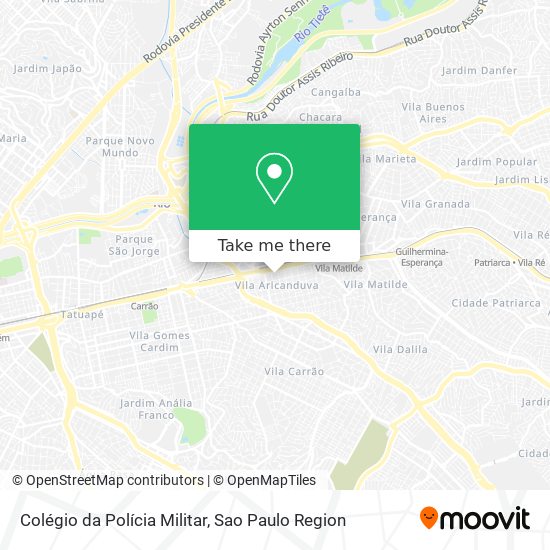 Mapa Colégio da Polícia Militar