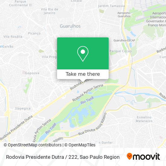 Rodovia Presidente Dutra / 222 map