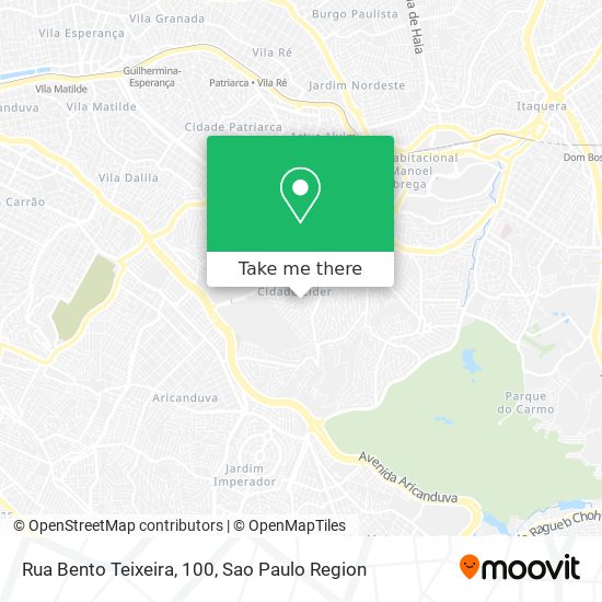 Mapa Rua Bento Teixeira, 100