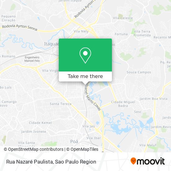Rua Nazaré Paulista map