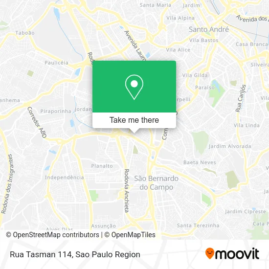 Rua Tasman 114 map