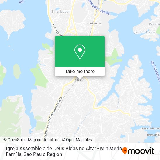 Mapa Igreja Assembléia de Deus Vidas no Altar - Ministério Família