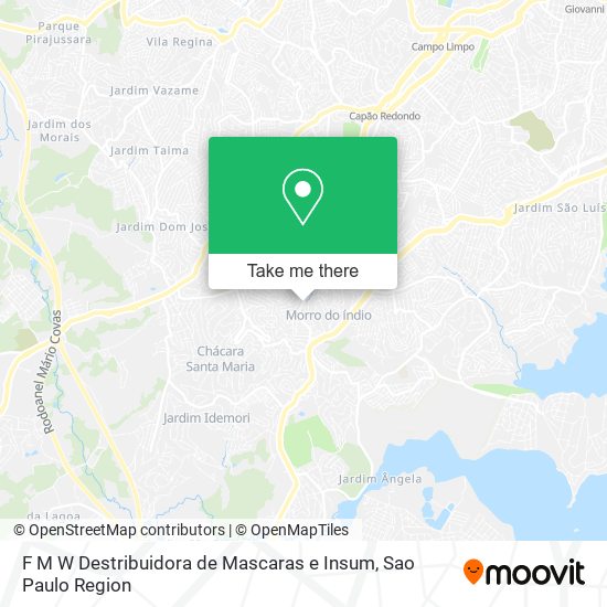 Mapa F M W Destribuidora de Mascaras e Insum