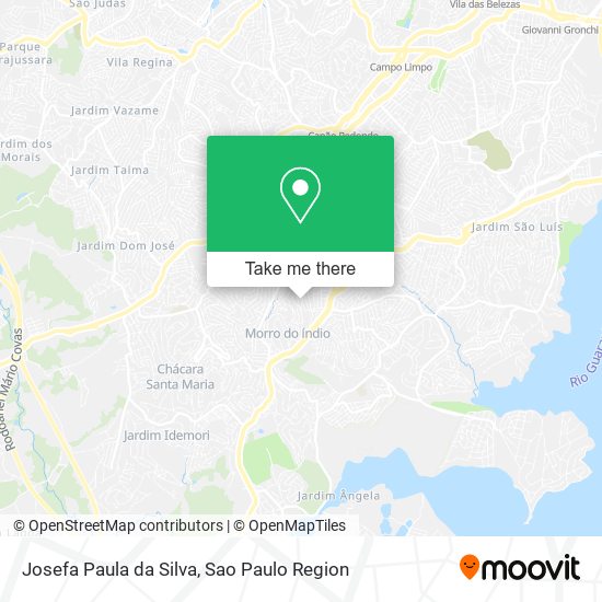 Josefa Paula da Silva map