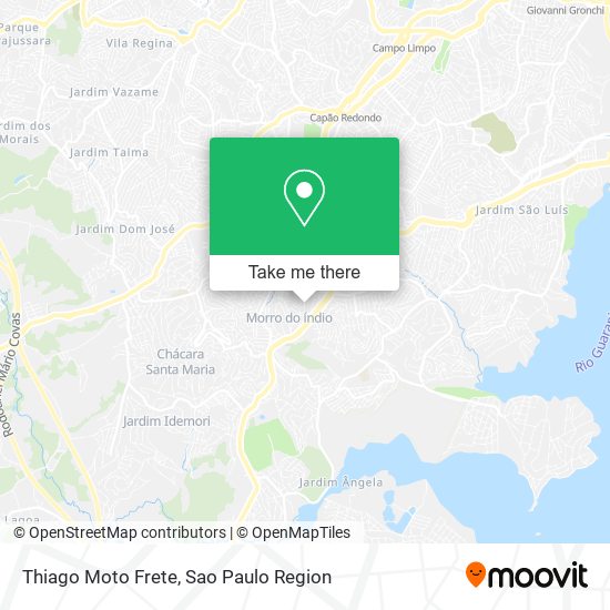 Mapa Thiago Moto Frete