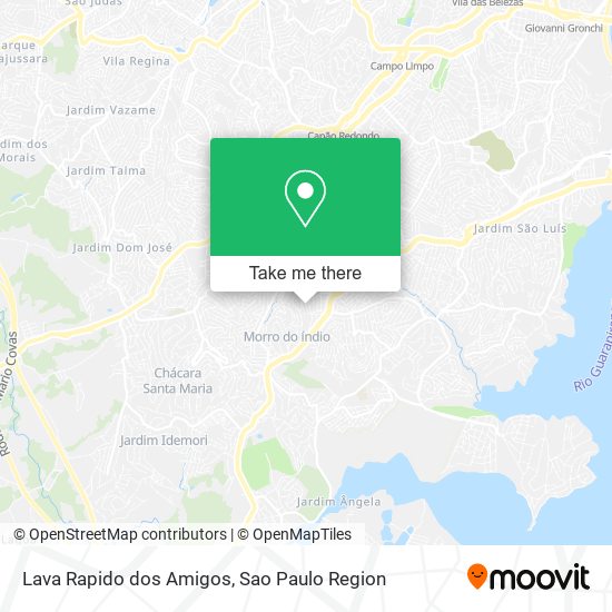 Lava Rapido dos Amigos map