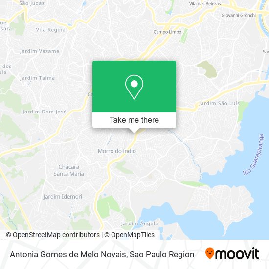 Antonia Gomes de Melo Novais map