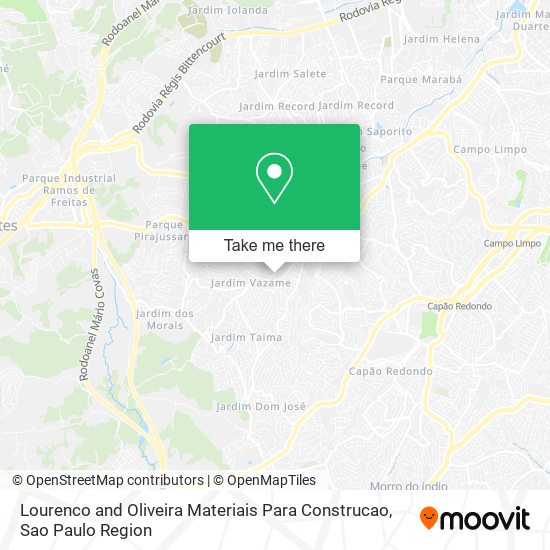 Mapa Lourenco and Oliveira Materiais Para Construcao