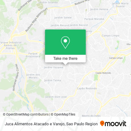 Mapa Juca Alimentos Atacado e Varejo