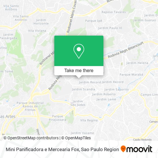 Mapa Mini Panificadora e Mercearia Fox