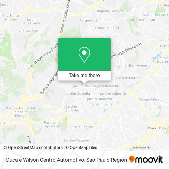 Mapa Duca e Wilson Centro Automotivo