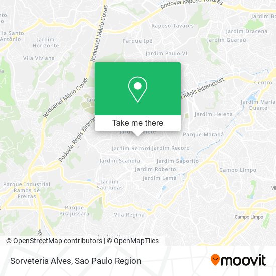 Mapa Sorveteria Alves