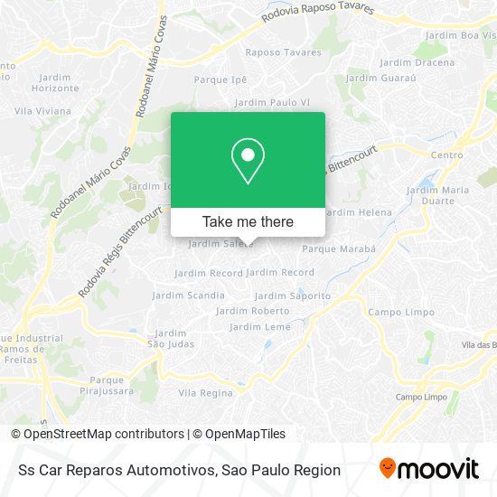 Mapa Ss Car Reparos Automotivos