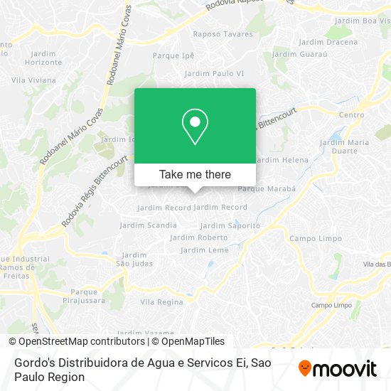 Gordo's Distribuidora de Agua e Servicos Ei map