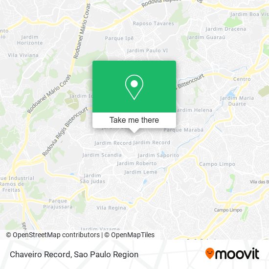 Mapa Chaveiro Record