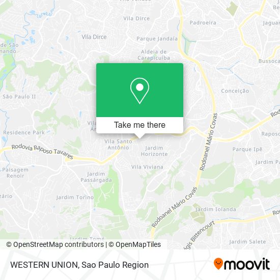 WESTERN UNION map