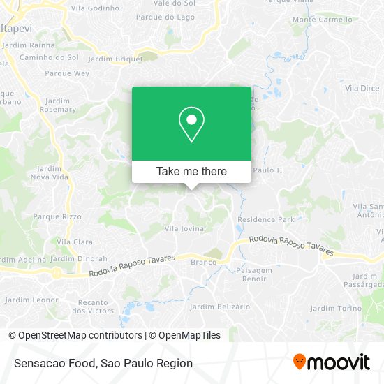 Sensacao Food map