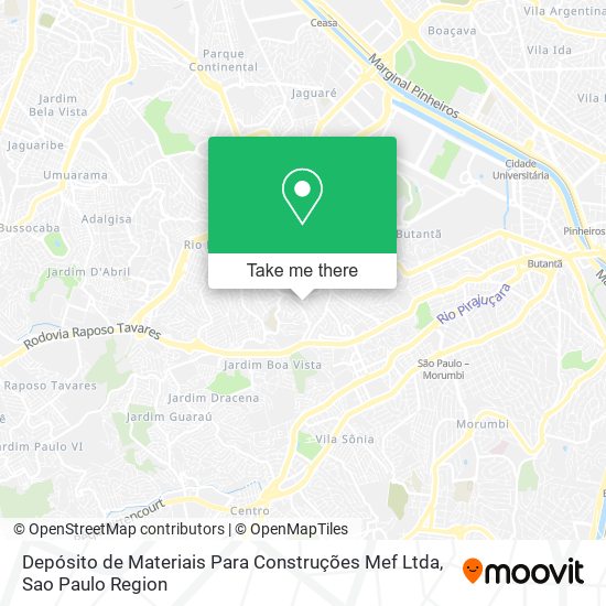 Depósito de Materiais Para Construções Mef Ltda map