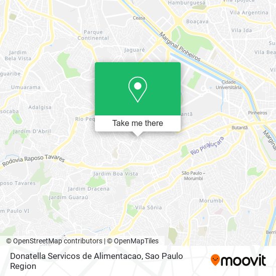 Donatella Servicos de Alimentacao map