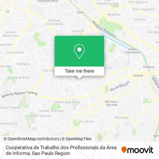 Cooperativa de Trabalho dos Profissionais da Área de Informa map