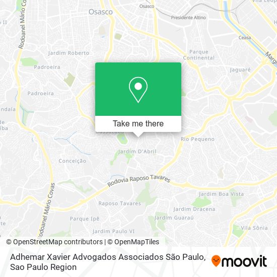 Adhemar Xavier Advogados Associados São Paulo map