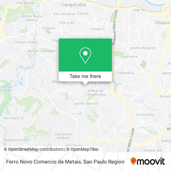 Ferro Novo Comercio de Metais map
