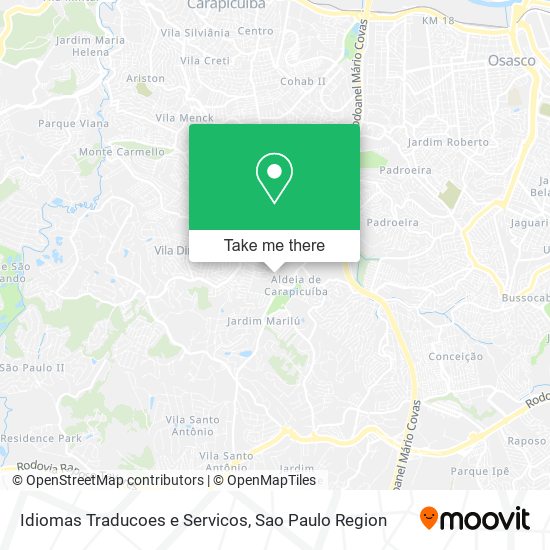 Mapa Idiomas Traducoes e Servicos