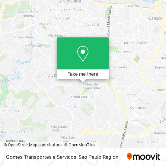 Gomes Transportes e Servicos map