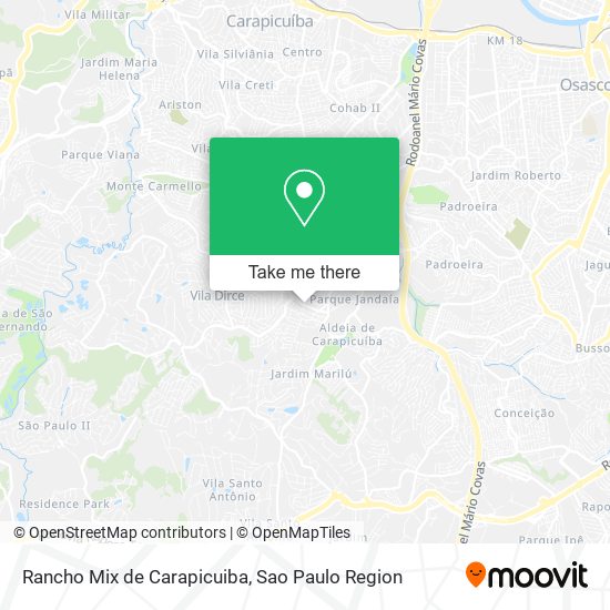 Rancho Mix de Carapicuiba map