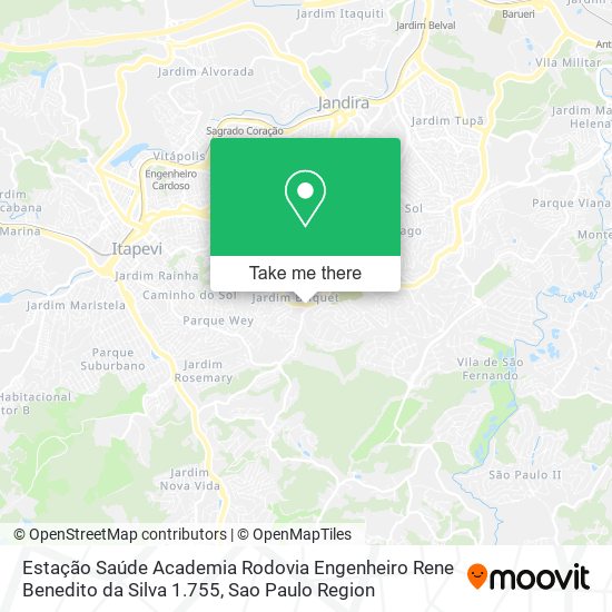 Mapa Estação Saúde Academia Rodovia Engenheiro Rene Benedito da Silva 1.755