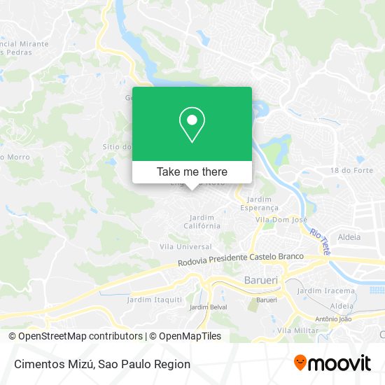 Cimentos Mizú map