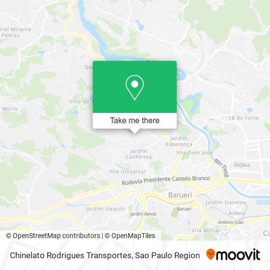 Chinelato Rodrigues Transportes map