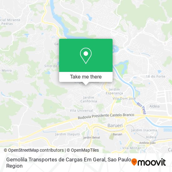 Mapa Gemolila Transportes de Cargas Em Geral