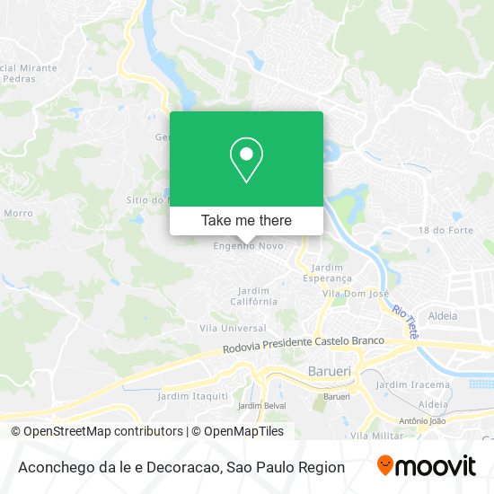 Aconchego da le e Decoracao map