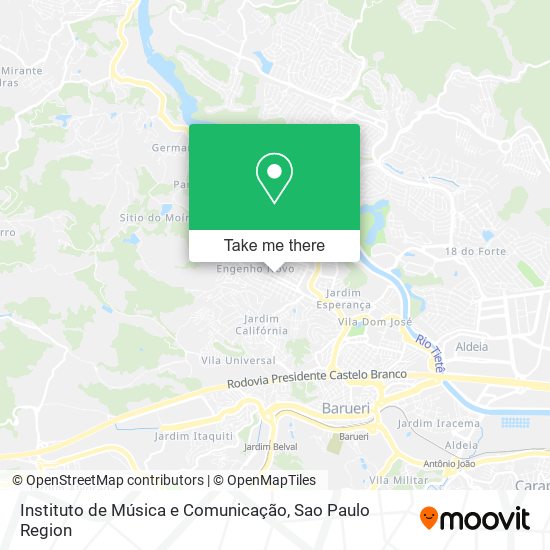 Mapa Instituto de Música e Comunicação