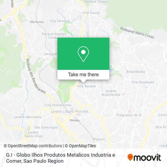 Mapa G.I - Globo Ilhos Produtos Metalicos Industria e Comer