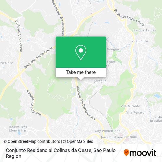 Mapa Conjunto Residencial Colinas da Oeste