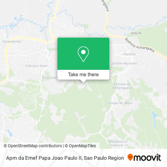 Apm da Emef Papa Joao Paulo II map