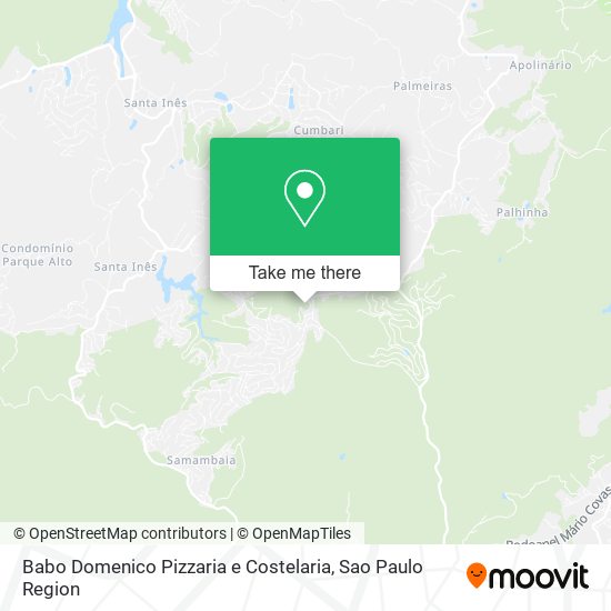 Mapa Babo Domenico Pizzaria e Costelaria