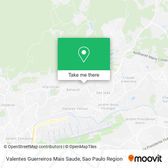 Valentes Guerreiros Mais Saude map