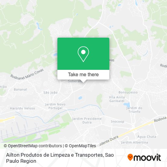 Mapa Ailton Produtos de Limpeza e Transportes