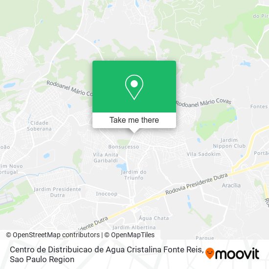 Centro de Distribuicao de Agua Cristalina Fonte Reis map