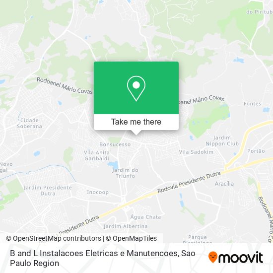 B and L Instalacoes Eletricas e Manutencoes map